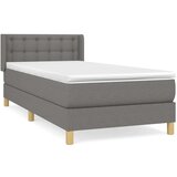  S oprugama i madracem tamnosivi 100 x 200 cm od tkanine | shoptok.hr