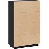  Visoka komoda crna 74 x 35 x 117 cm od masivne borovine | shoptok.hr