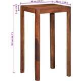  Barski stol 60x60x107 cm puno drvo bagrem | shoptok.hr