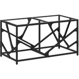  The Living Store Klubska mizica s stekleno površino 78,5x40x41 cm jeklo - Klubska Mizica, (21495971) | Shoptok.si