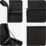  Set sofe 5 kom. Crna Poli Rattan i čelik | shoptok.hr