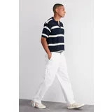 Trendyol White Loose Fit Trousers