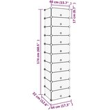  Stalak za cipele crni 44 x 32 x 174 cm PP | shoptok.hr