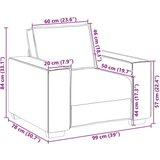 SOFA fotelja vino crvena 60 cm tkanina - boja crnog vina 60 cm | shoptok.hr