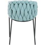 CARRYHOME stol, les, kovina, tekstil svetlo modra | Shoptok.si