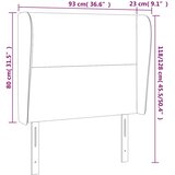  Uzglavlje s ušima tamnozeleno 93x23x118/128 cm baršunasto | shoptok.hr