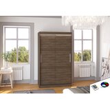 ADRK Drsna omara COLLIN z LED osvetlitvijo, 120 cm - ČOKOLADA | Shoptok.si