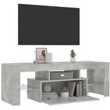 TV ormarić s LED svjetlima siva boja betona 120 x 35 x 40 cm | shoptok.hr