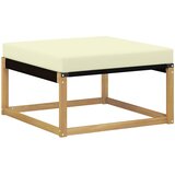  Set vanjskih sofa 8 kom. Bijela i krem Čvrsto drvo akacije | shoptok.hr