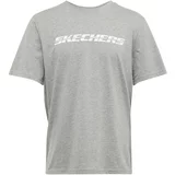 Skechers Tehnička sportska majica tamno plava / siva melange / crvena / bijela