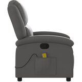  Masažna fotelja od sive, prava koža | shoptok.hr
