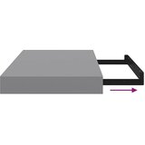  Plutajuća zidna polica siva 40 x 23 x 3,8 cm MDF | shoptok.hr