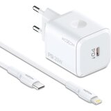 Moxom kućni punjač MX-HC164 pd/ 20W/ type-c na lightning/ bela | Eponuda.com