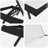  Ležaljka 2 pcs Crna i bijela poliratan | shoptok.hr