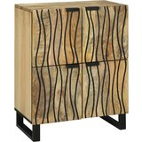vidaXL Stranski kabinet 60x33.5x75 cm iz trdega mangovega lesa in obdelane lesene | Shoptok.si