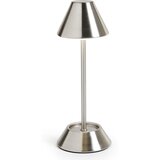 Evviva namizna LED svetilka 10,5xh36,5cm, srebrna, polnilna baterija+USB, 3W Cene