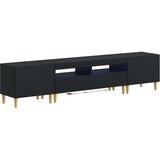  5-dijelni LED TV ormarić ARNHEM Crna Konstruirano drvo | shoptok.hr