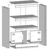 vidaXL Komoda boja senfa 67 x 39 x 107 cm čelični | shoptok.hr