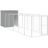  Kućica za pse s igralištem svjetlosiva 165x659x181 cm čelična | shoptok.hr