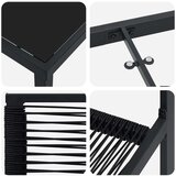 vidaXL set od 5 komada za vrtno blagovanje crni PVC ratan | shoptok.hr