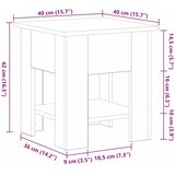  Kava Stol Crni hrast 40 x 40 x 42 cm Konstruirano drvo | shoptok.hr