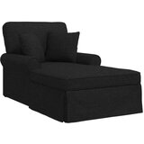  Ležaljka s suknjom s jastukom Crna 91 x 157 x 91 cm tkanina | shoptok.hr