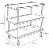 Hübsch Kolica za posluživanje na kotačima u dekoru hrasta 38x70 cm Crayon – | shoptok.hr