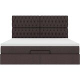 vidaXL Otomanski posteljni okvir z vzmetnico rjav 160x200 cm blago | Shoptok.si