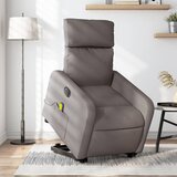 vidaXL Električni masažni naslanjač s funkcijo vstajanja taupe | Shoptok.si