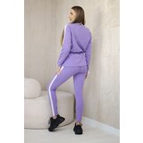 Kesi Women's cotton set with stripe and welts violet | Shoptok.si