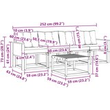  Set vanjskih sofa 5 kom. Prirodna i krem | shoptok.hr