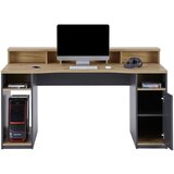 CARRYHOME GAMING MIZA leseni material antracit, barve hrasta | Shoptok.si