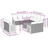 vidaXL 12-dijelni set vrtnih sofa od poliratana s jastucima bež | shoptok.hr