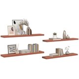  Stenska polica 4 pcs Rdeča 120 x 23,5 x 4 cm Konstruiran les, (5000200878) | Shoptok.si