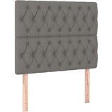  Posteljni okvir z vzglavjem temno siv 90x190 cm blago, (20792212) | Shoptok.si