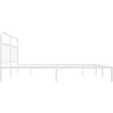  Metalni okvir za krevet s uzglavljem bijeli 193x203 cm | shoptok.hr