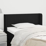  Uzglavlje s ušima crno 93x16x78/88 cm od tkanine | shoptok.hr