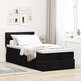  Otomanski krevet s madracem crni 90x200 cm tkanine | Eponuda.ba