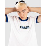 Carhartt WIP Connection Script Ringer T-shirt white / wolfsbane hvy enz w u