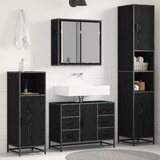  Set namještaja za kupaonicu 3 kom. Crni hrast 80 x 33 x 60 cm | shoptok.hr