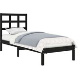  Okvir za krevet od masivnog drva crni 75 x 190 cm 2FT6 mali | shoptok.hr