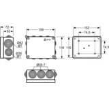 Razvodna kutija nadžbuk 153x110, vodonepropusna, IP55 - 3012-RKN/153-110