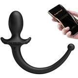 Pretty Love 2026 VIBRACIJSKI ANALNI ČEP Pretty Love Anthony App Black - analni vibrator, aplikacija, neomejeno vibracij, prožen rep, silikon Cene