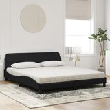 Krevet s madracem Dover crni 180x200 cm baršunasti | Eponuda.com