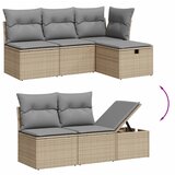  7-dijelni set vrtnih sofa s jastucima bež od poliratana | shoptok.hr
