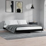 vidaXL Posteljni okvir črn 200x200 cm inženirski les Cene