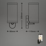 BRILONER 3600-015 - Spoljašnje zidno svetlo KAIRO 1xE27/12W/230V IP44 crna | Eponuda.com