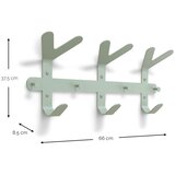 Spinder Design Prašno zelen jeklen stenski obešalnik 66 cm Frondo – | Shoptok.si
