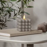 Sveča LED iz sivega voska Star Trading Flamme Dot, višina 9,5 cm