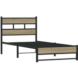 Metalni okvir kreveta bez madraca boja hrasta sonome 107x203 cm | shoptok.hr